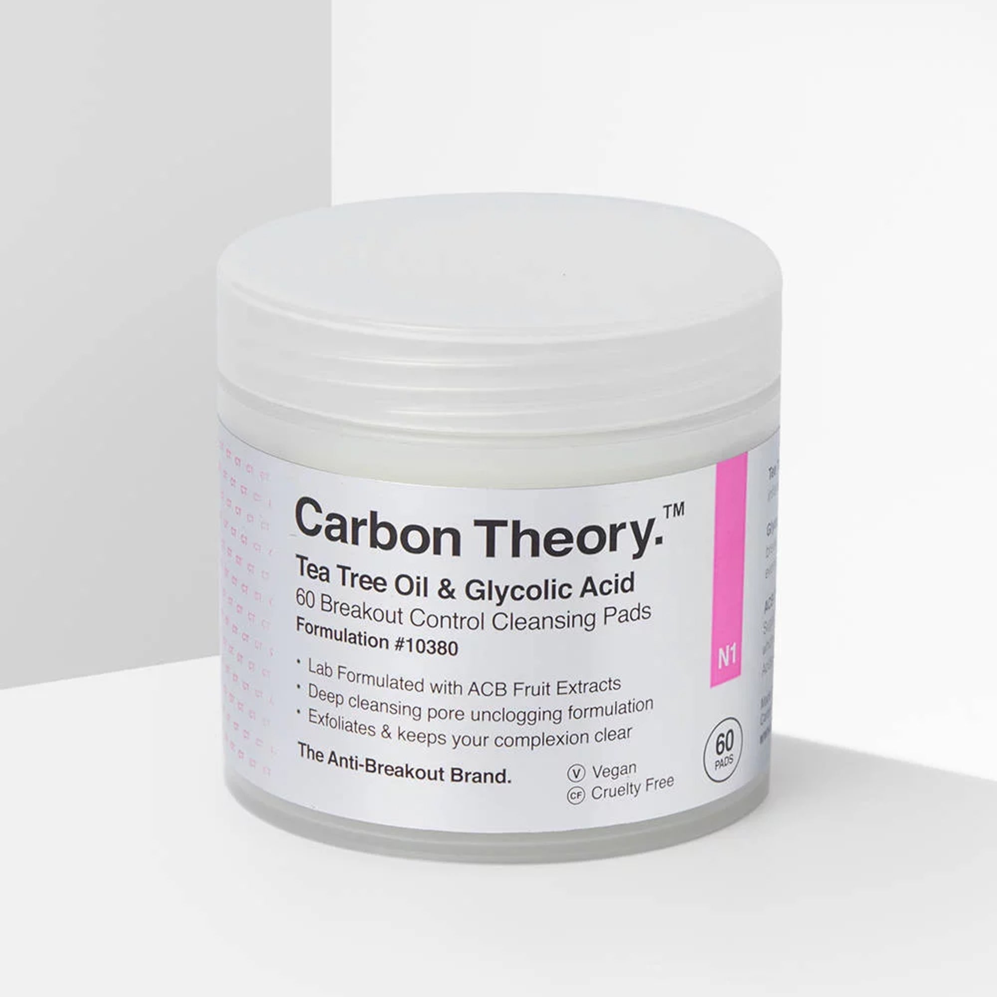 Tea Tree Oil & Glycolic Acid Breakout Control Cleansing - 60 Pads