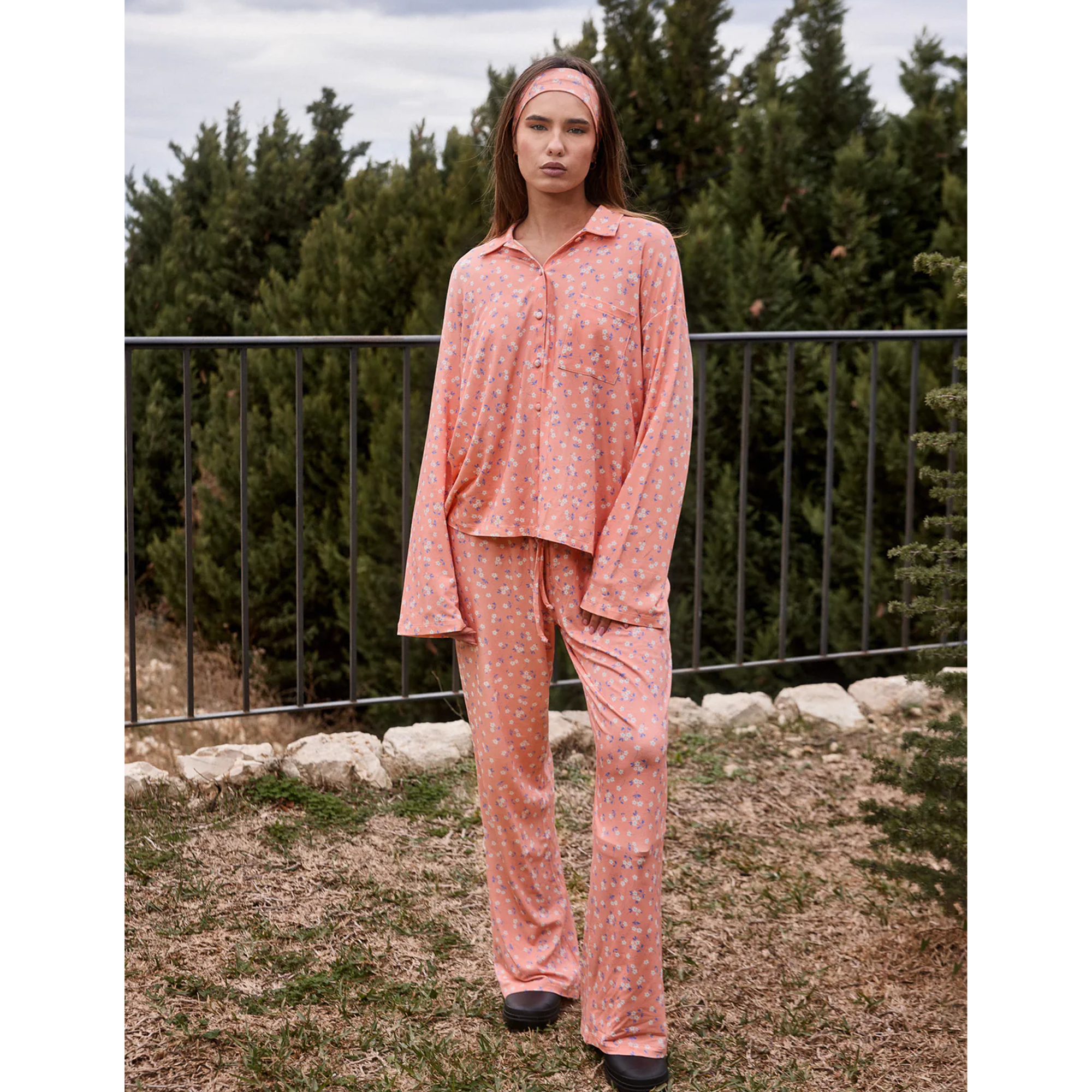 Peachy Stretch Pants Set