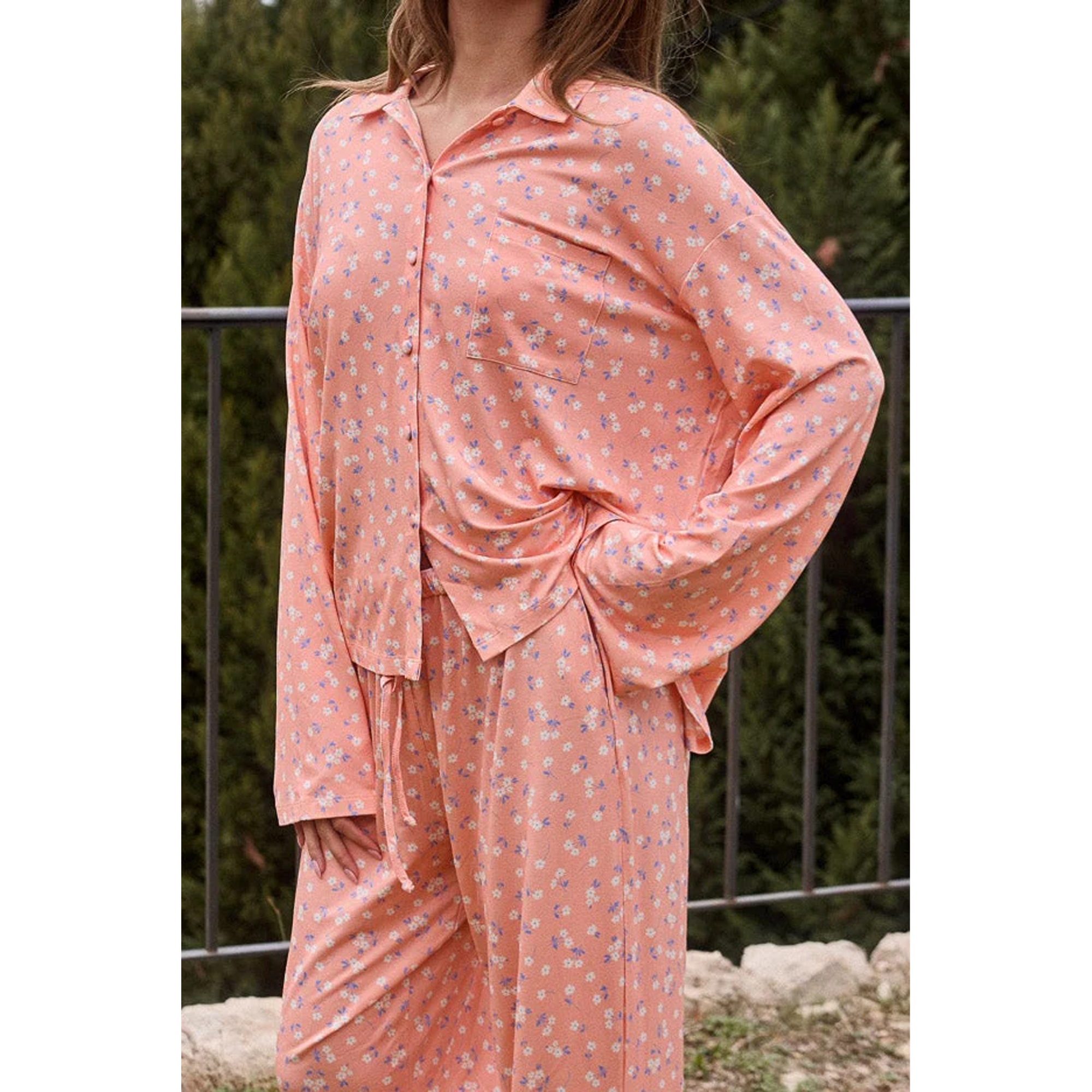 Peachy Stretch Pants Set