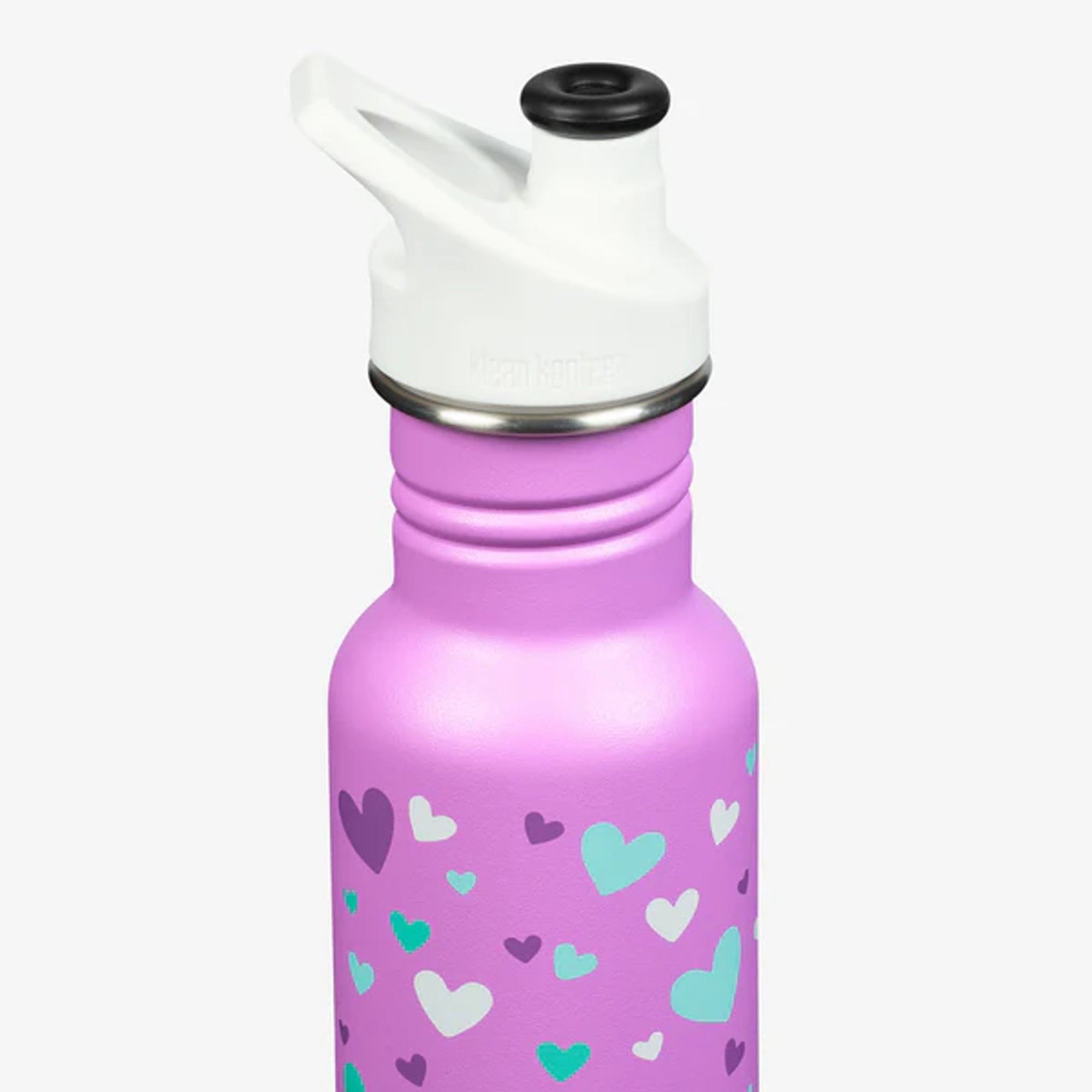 Kid Classic Narrow Neck Flask (w/ Sport Cap) - Orchid Hearts