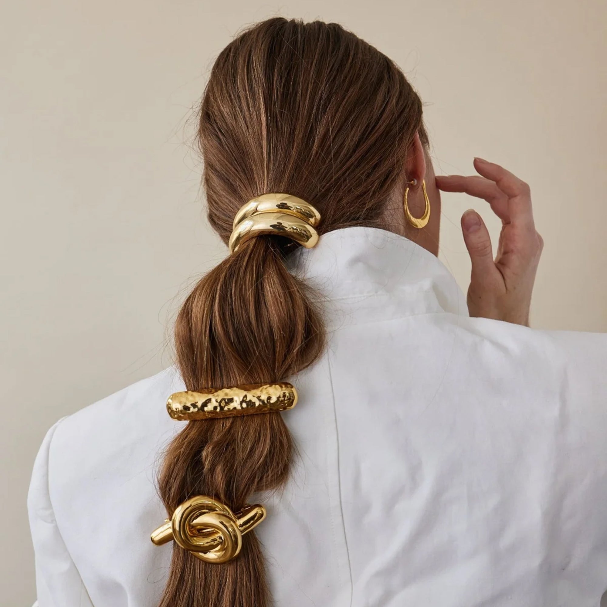 Hammered Bar Barrette