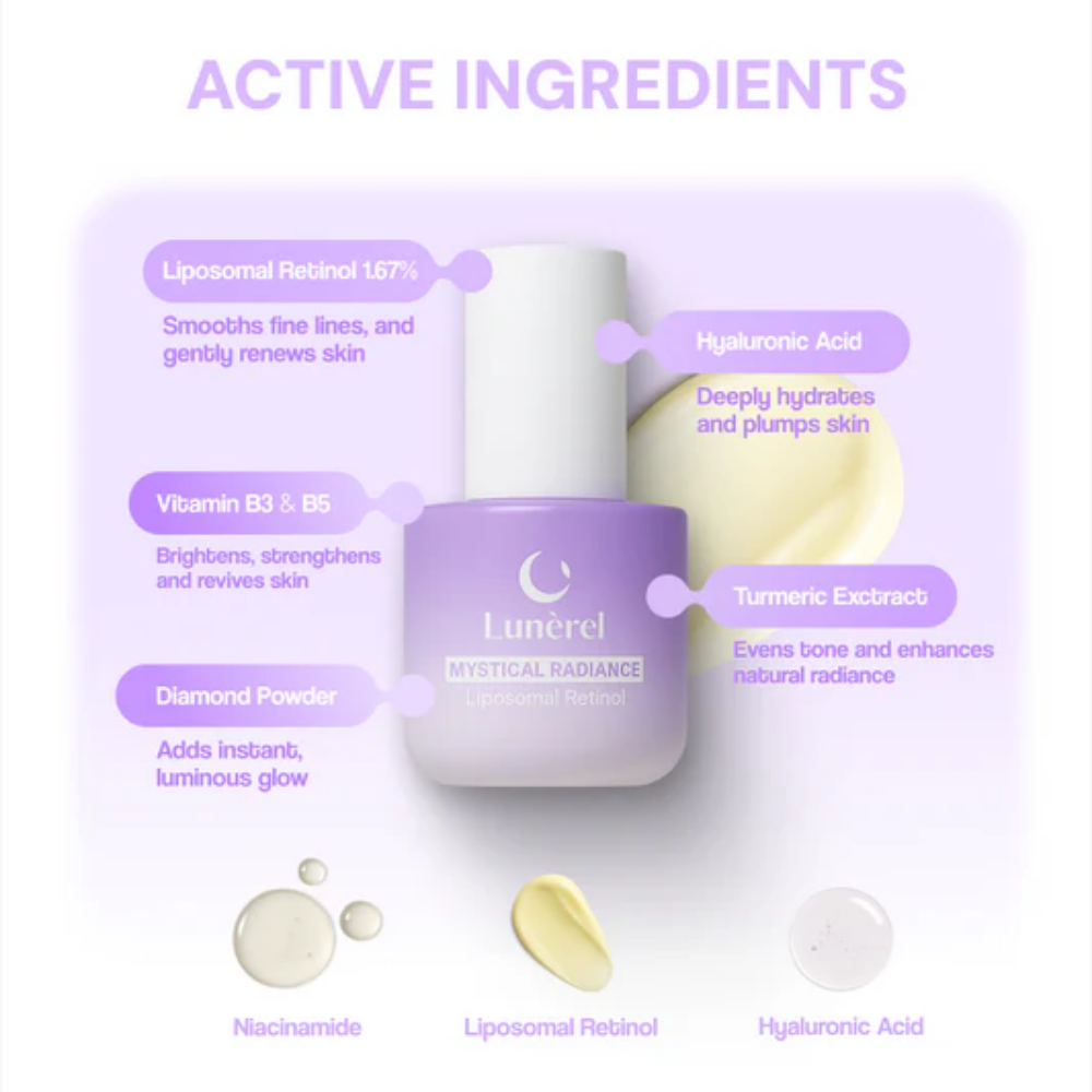 Lunerel Mystical Radiance Serum, Liposomal Retinol