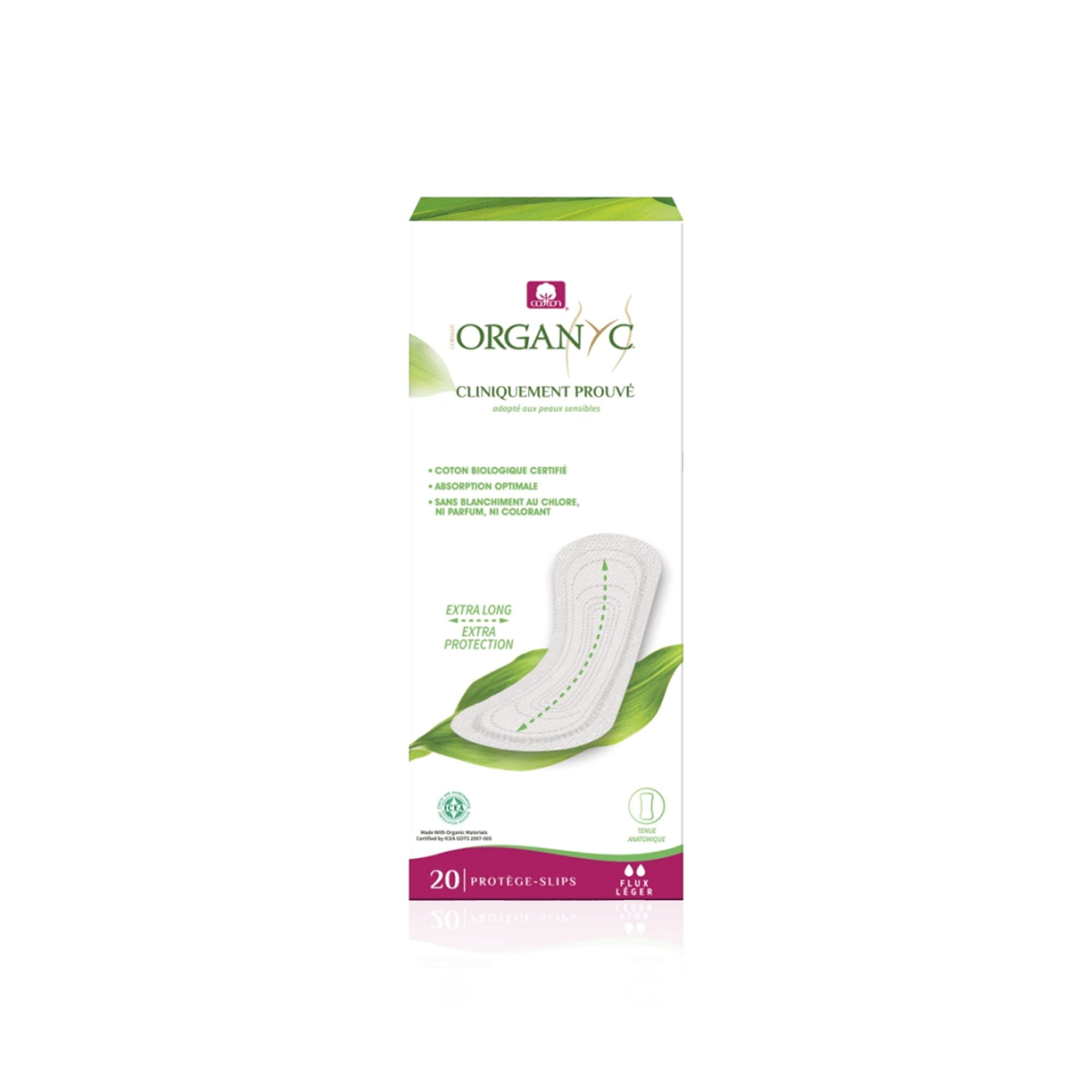 فوط يومية مسطّحة القطن العضوي 100%