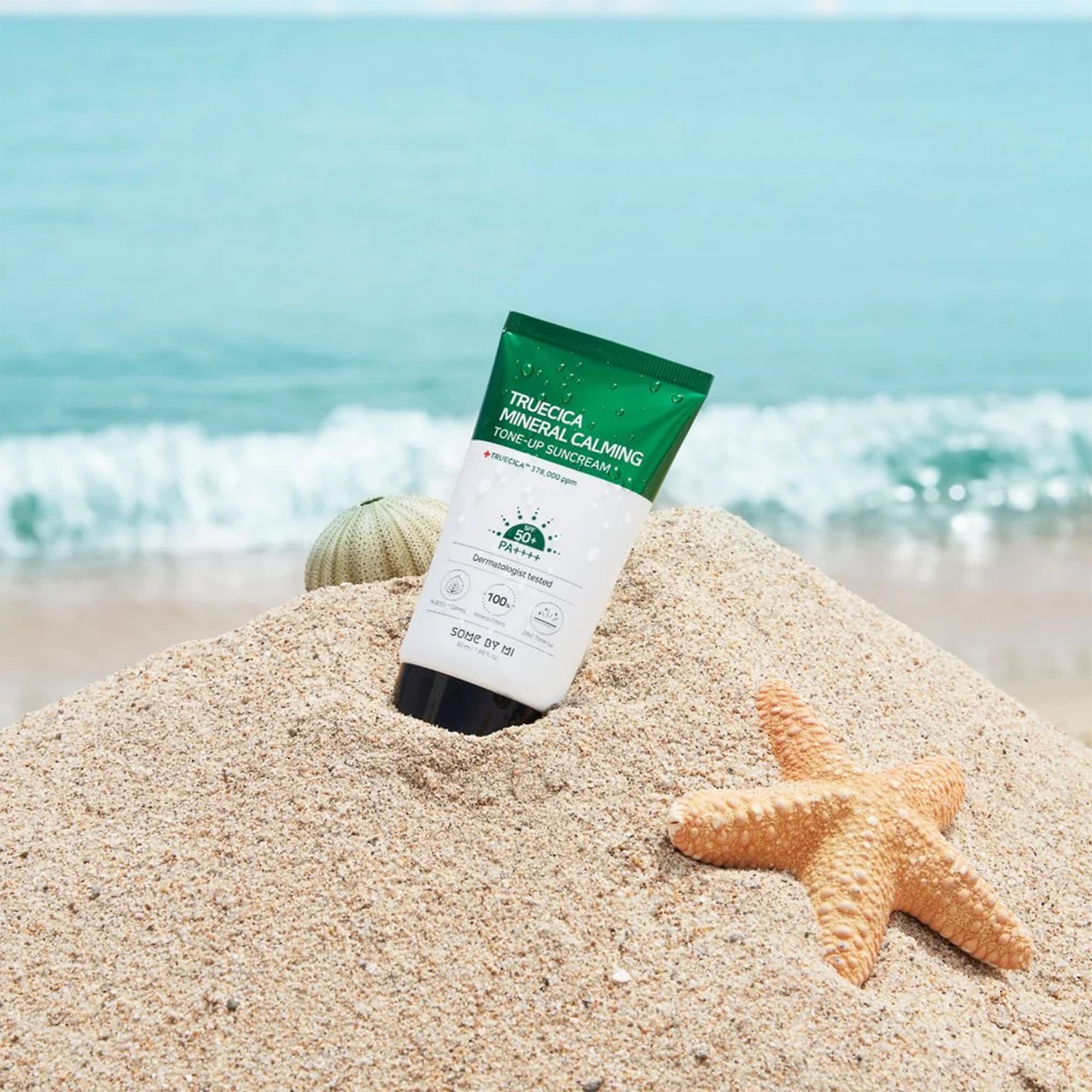 Snail Truecica Mineral Calming Tone-Up Suncream SPF50+