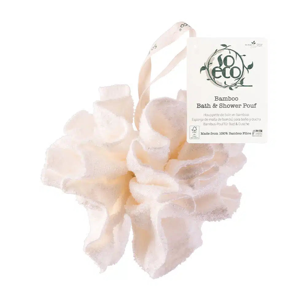 Bamboo Bath &amp; Shower Pouf