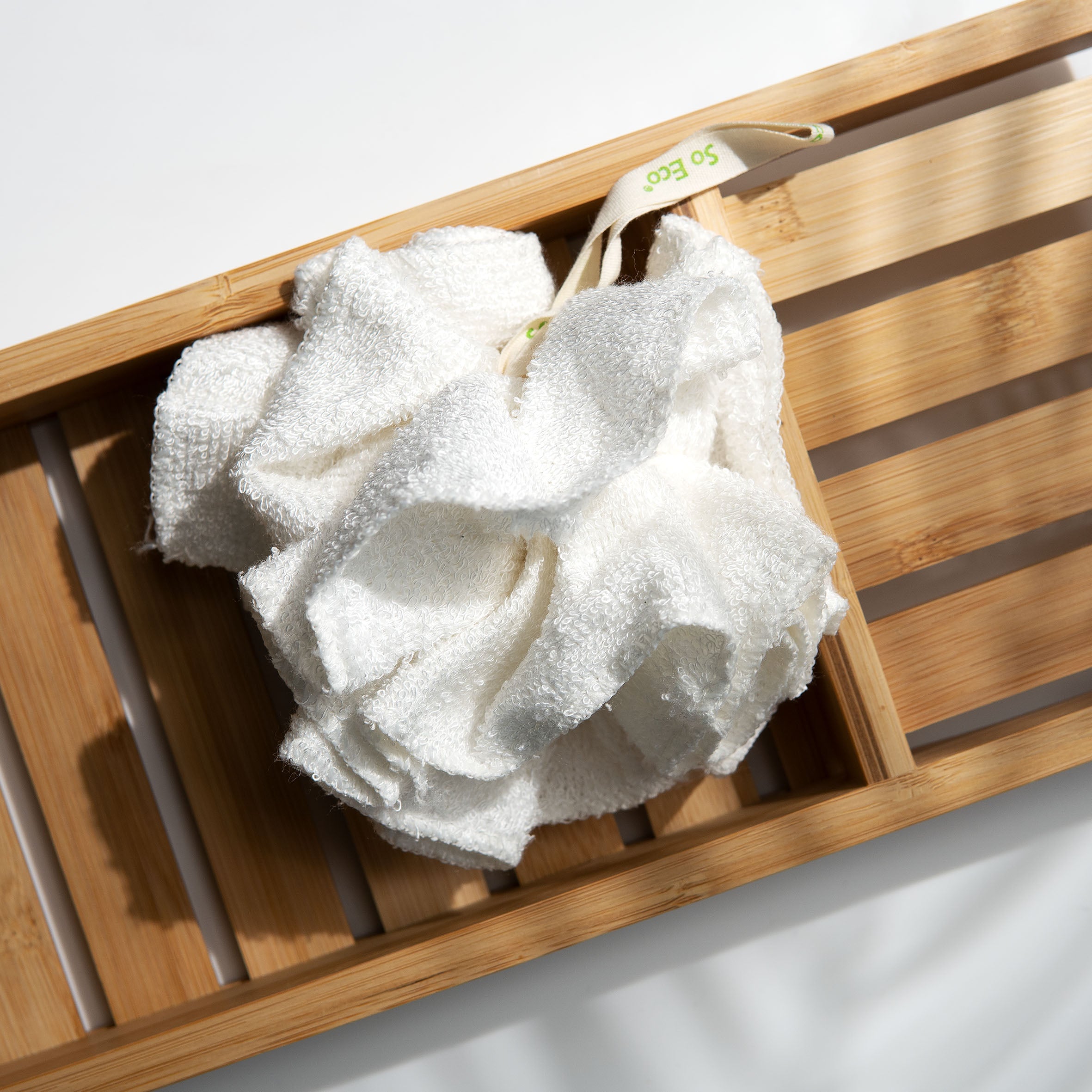 Bamboo Bath &amp; Shower Pouf