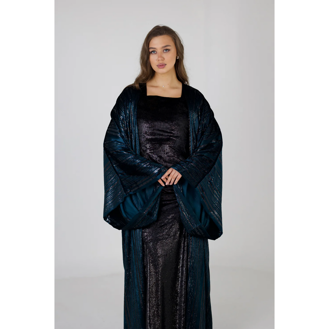 Ocean Shadow Maxi Gown