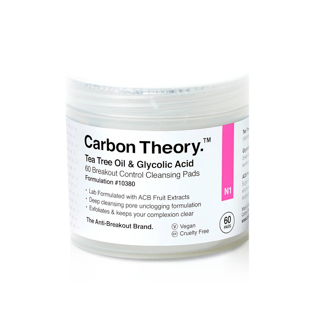 Tea Tree Oil &amp; Glycolic Acid Breakout Control Cleansing - 60 Pads