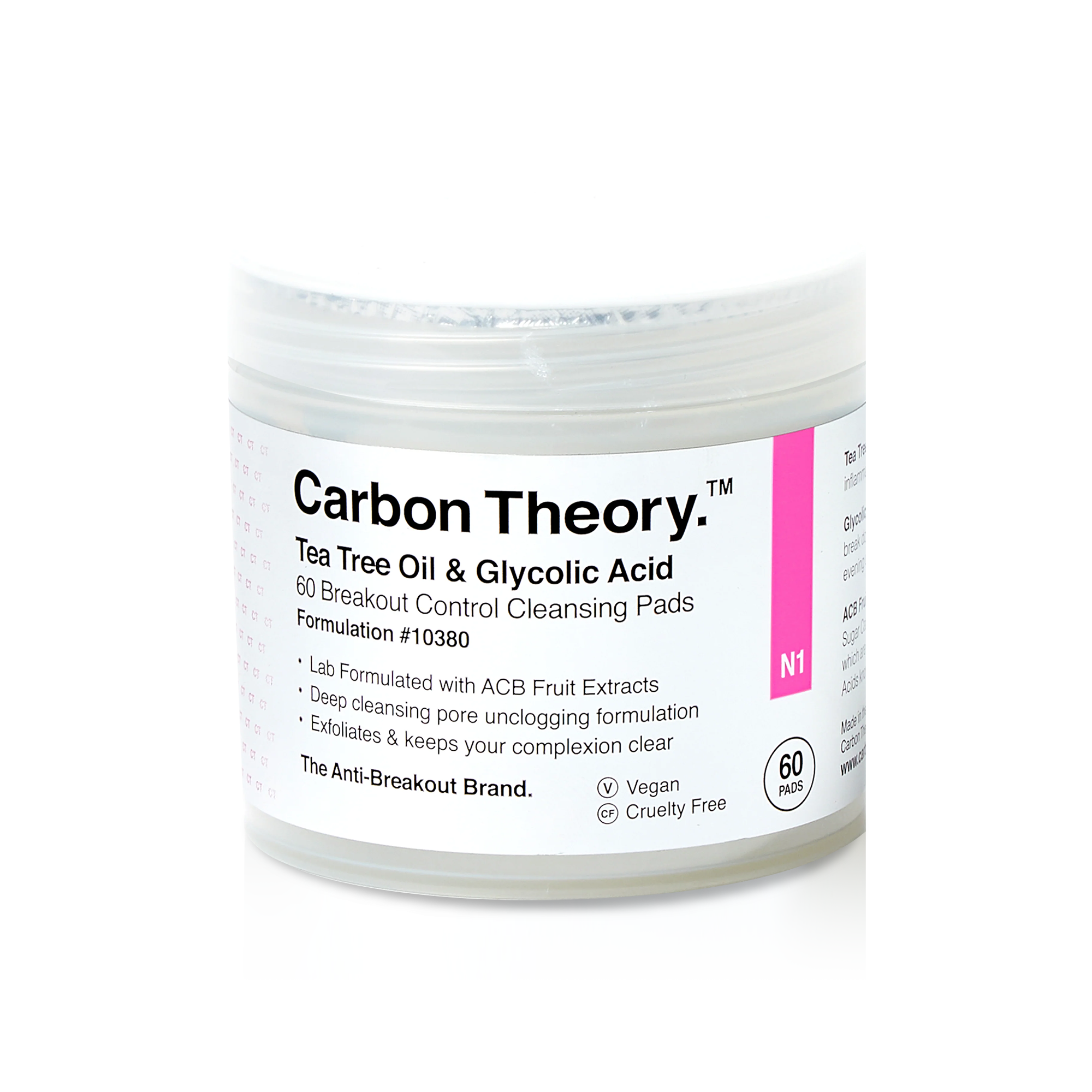 Tea Tree Oil &amp; Glycolic Acid Breakout Control Cleansing - 60 Pads