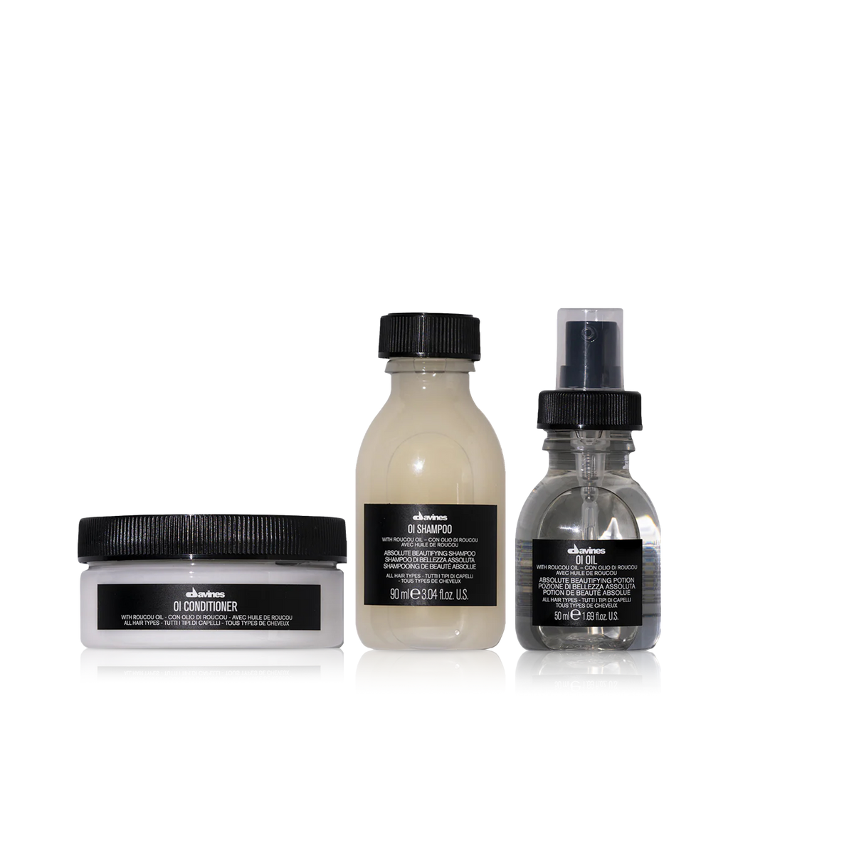 Davines Oi Hair Softening Kit with Anti-Frizz Oil