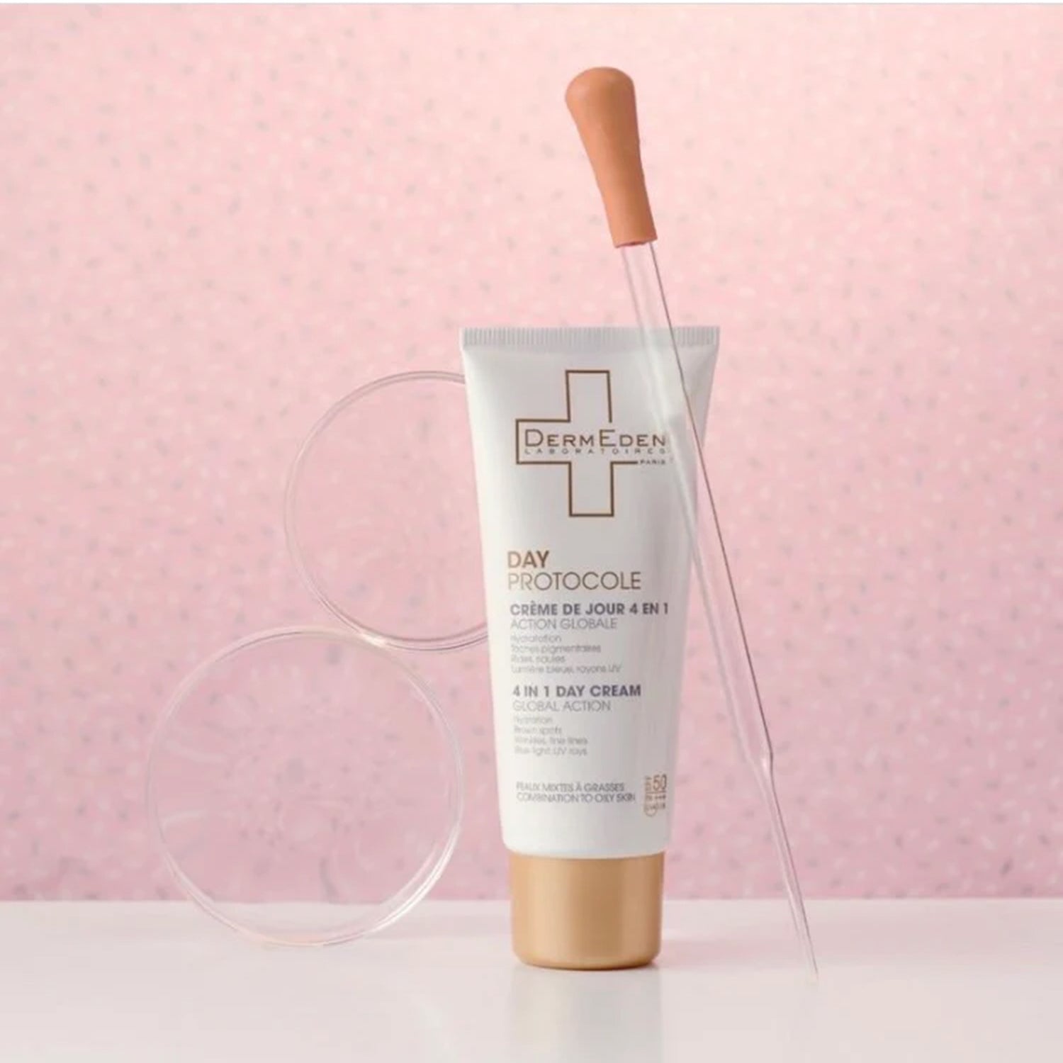 Day Protocole 4 In 1 Day Cream Global Action SPF50 For Oily Skin