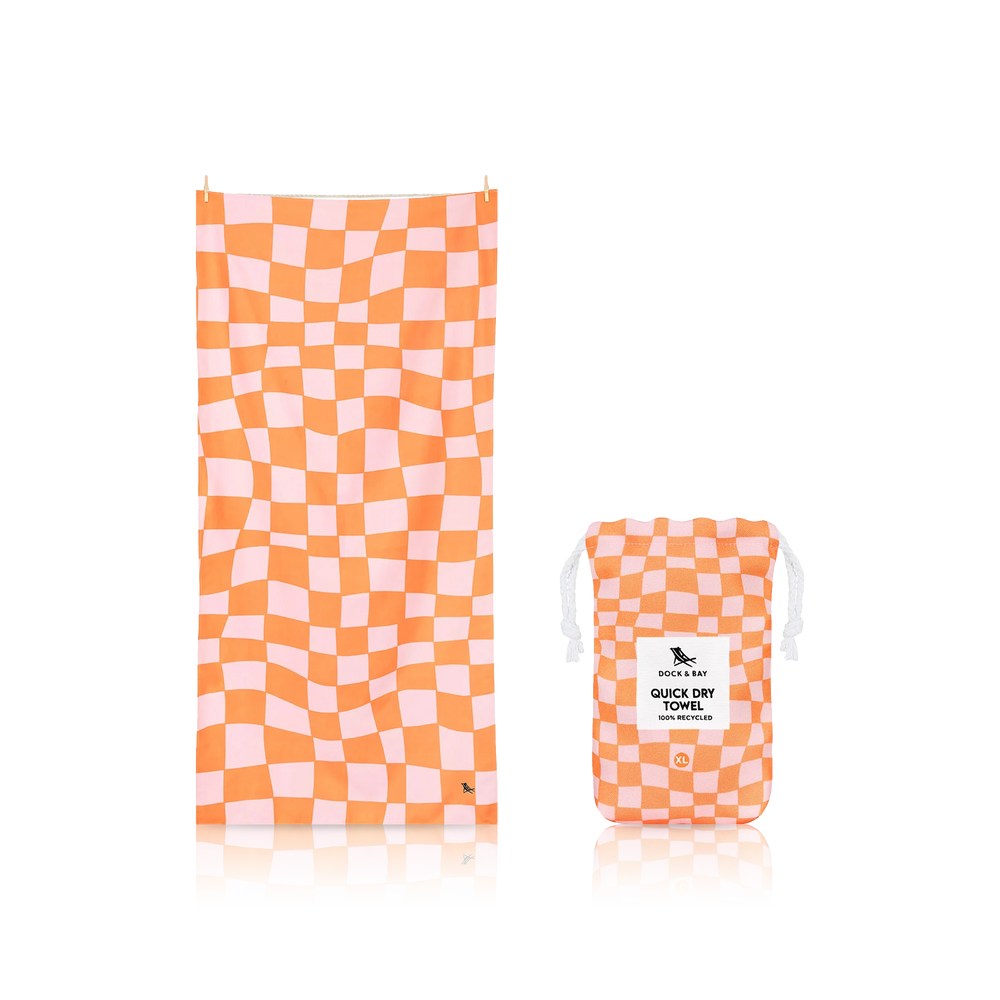 Groovy Check Beach Towel