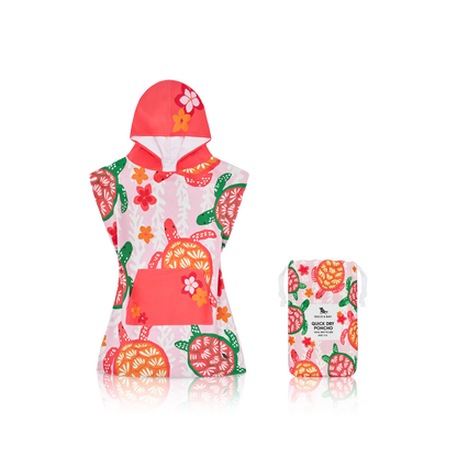 Turtley Tropical Poncho Towel