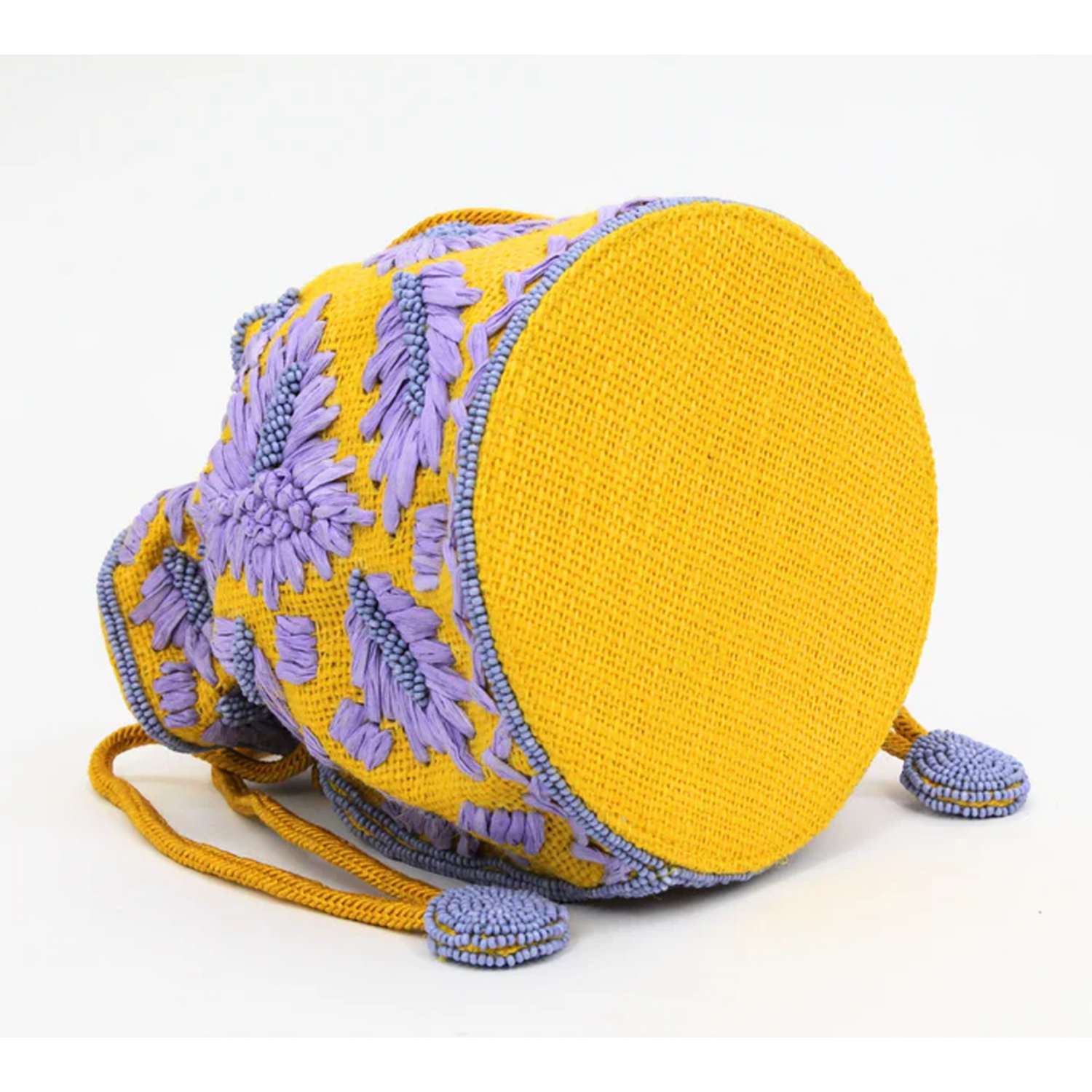 yellow &amp; purple Bucket bag