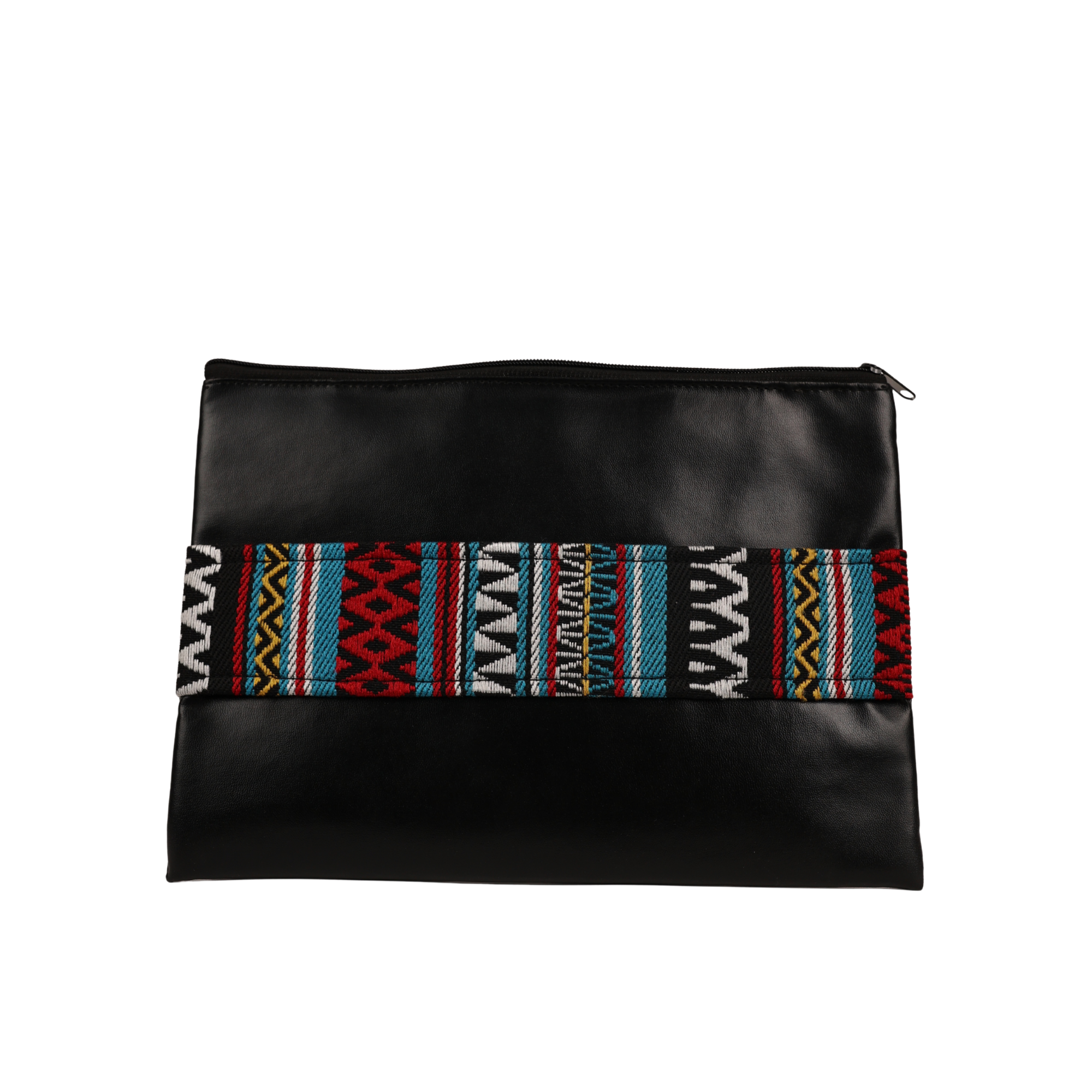 Sadu Blue Leather Clutch with handle