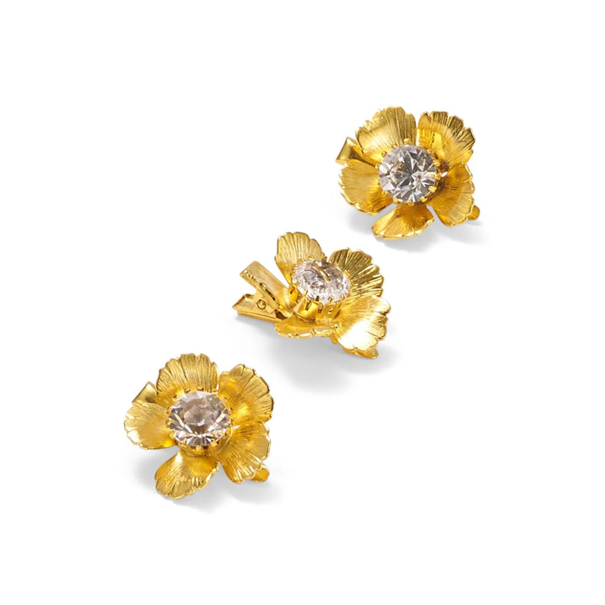 مجموعة مشابك للشعر على شكل أزهار