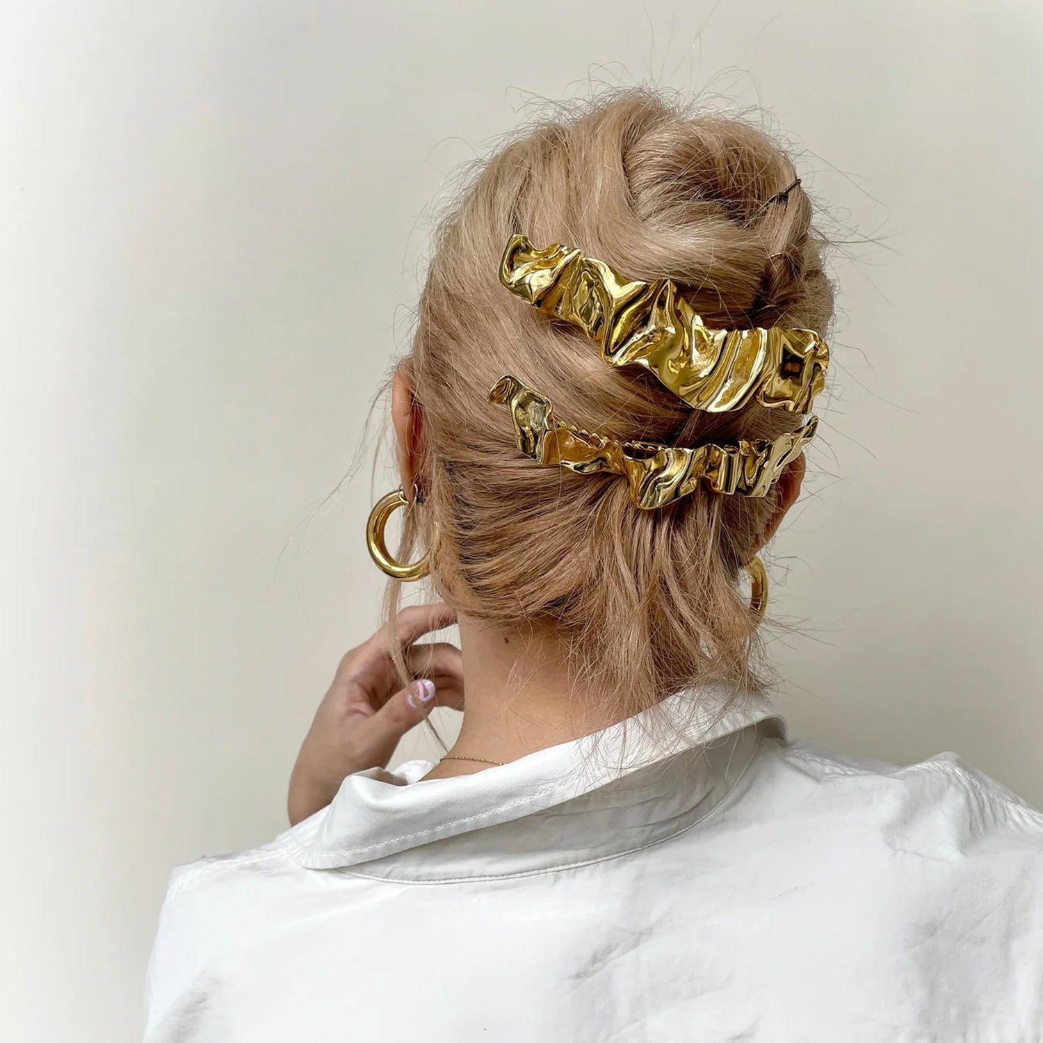 Ruffle French Barrette