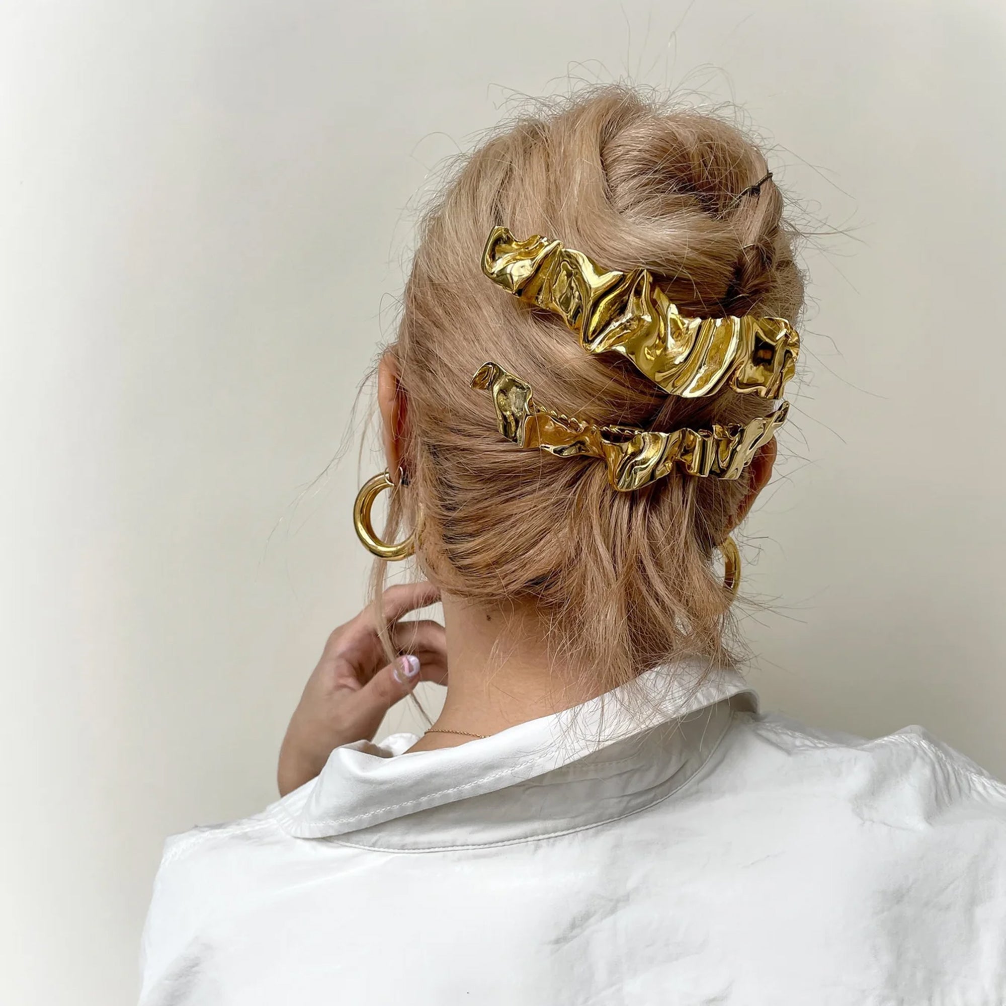 Ruffle French Barrette