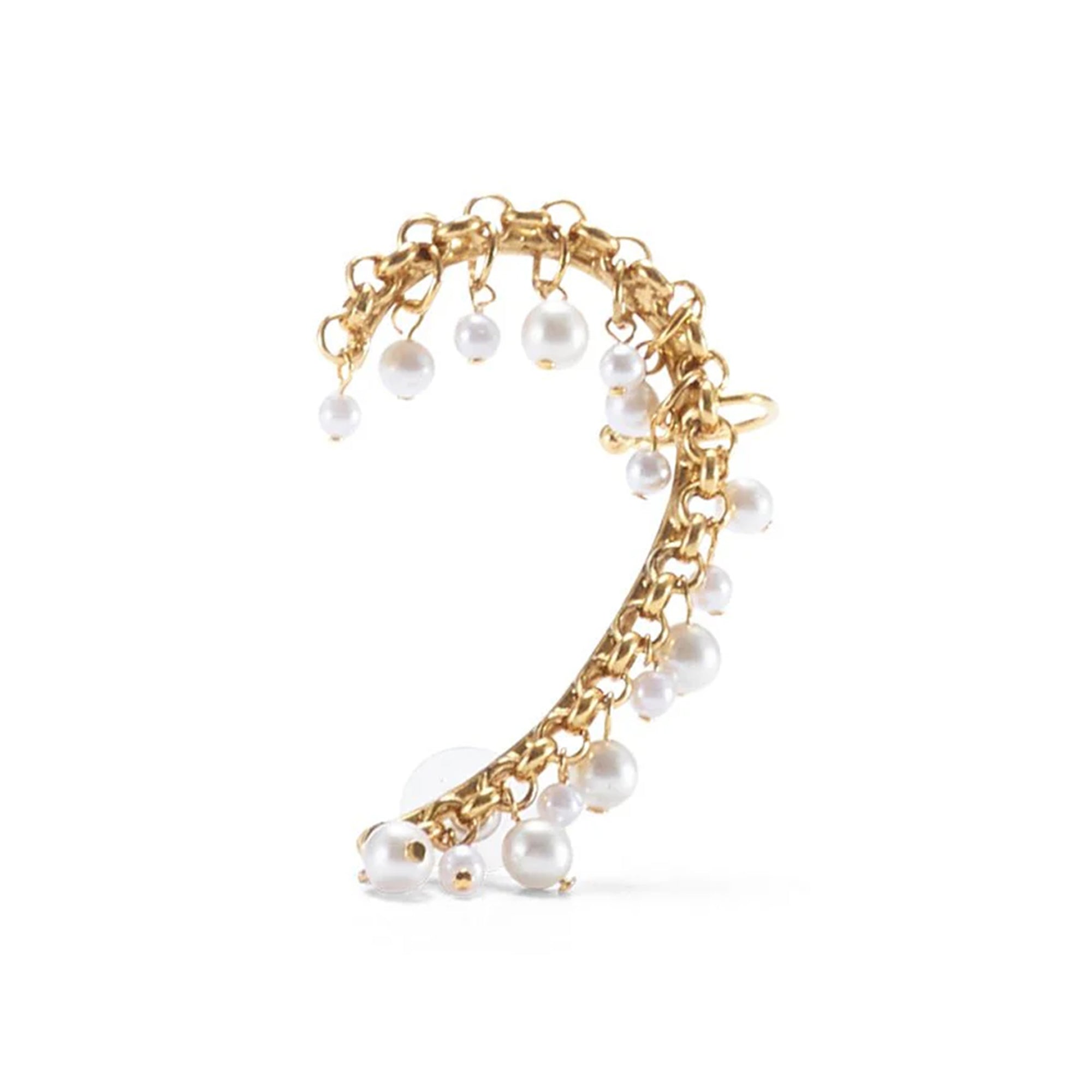 Vintage Pearl Dangle Ear Cuff