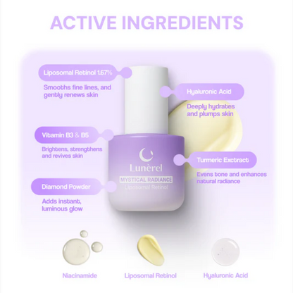 Lunerel Mystical Radiance Serum, Liposomal Retinol