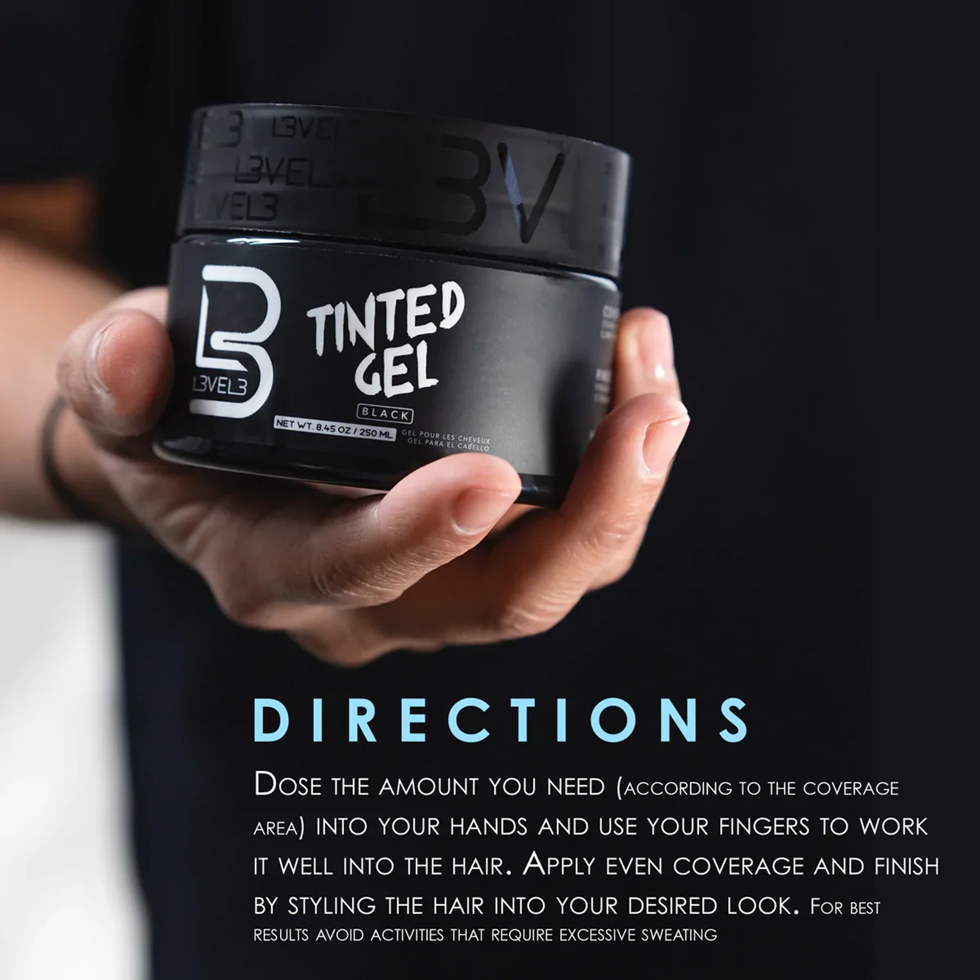 Tinted Hair Gel - Black 250ml