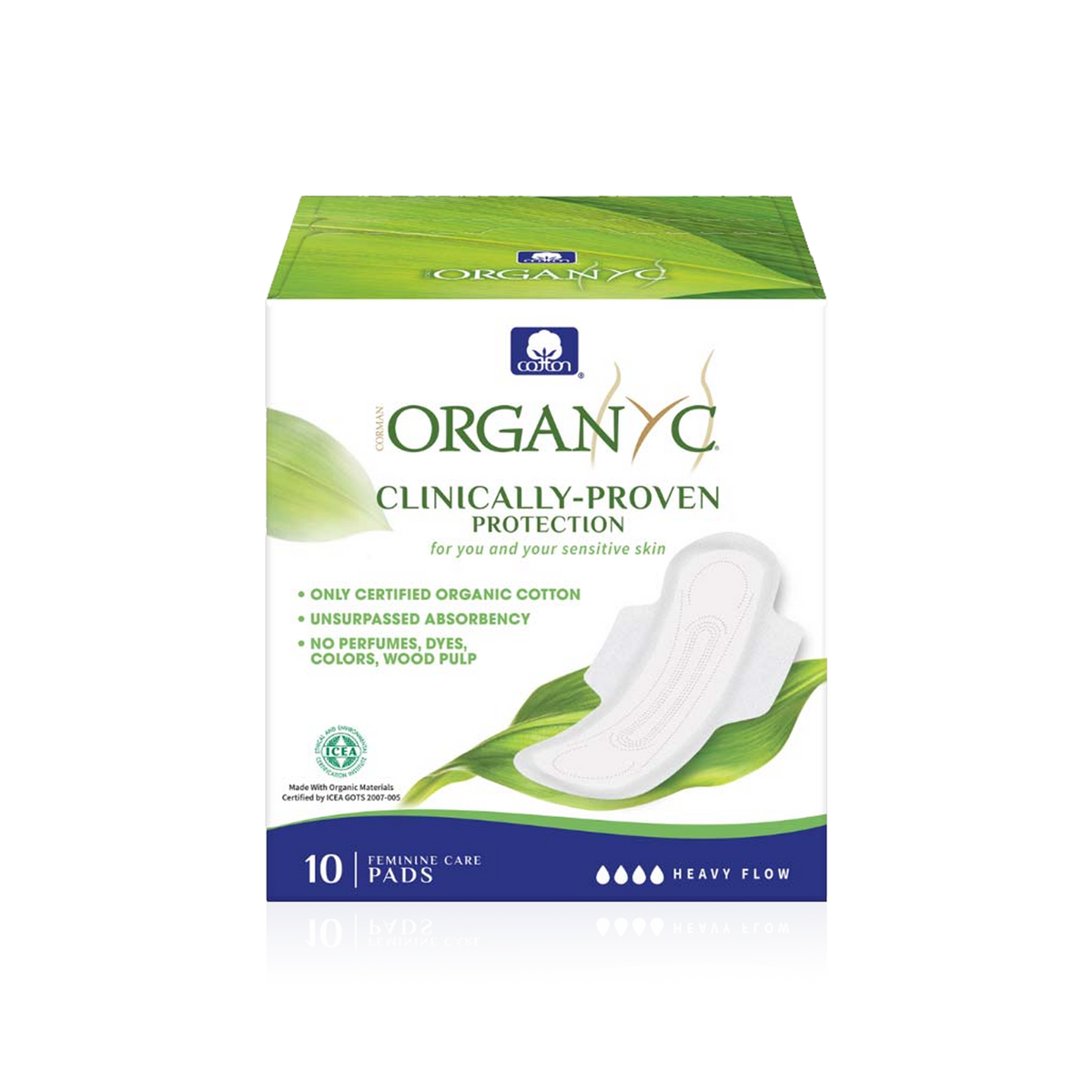 Heavy Flow Night Feminine Pads - 100% Organic Cotton