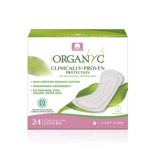 Light Flow Folded Panty Liners - 100% Organic Cotton