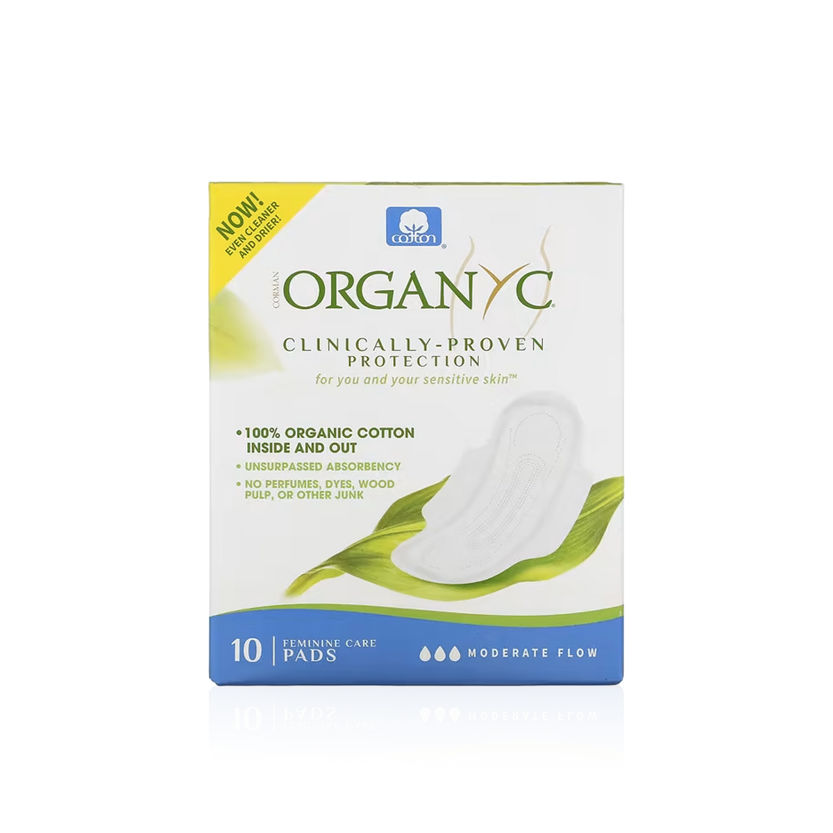 Moderate Flow Feminine Pads - 100% Organic Cotton