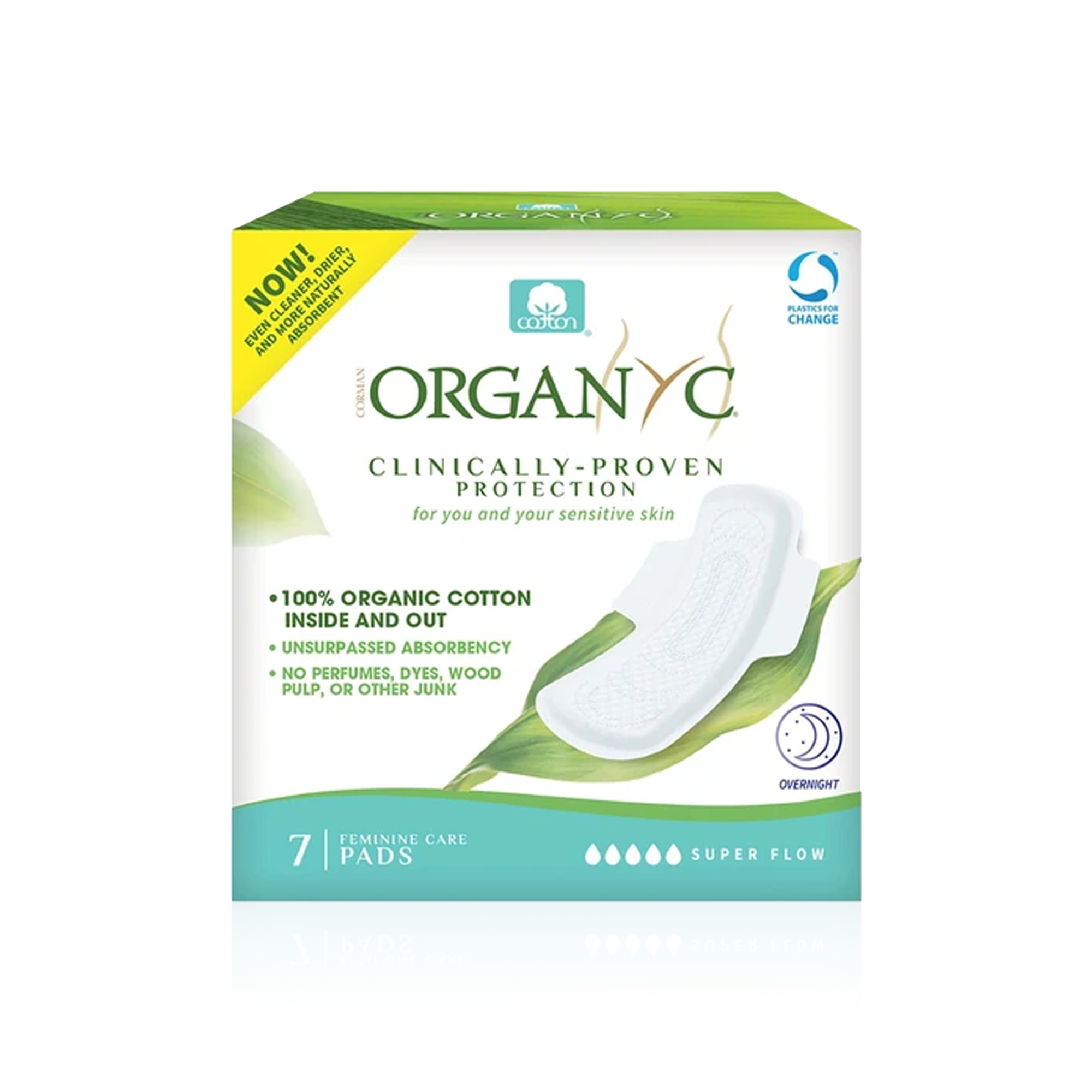 Overnight Feminine Pads - 100% Organic Cotton