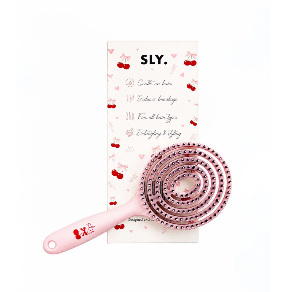 Cherry Spiral Hairbrush