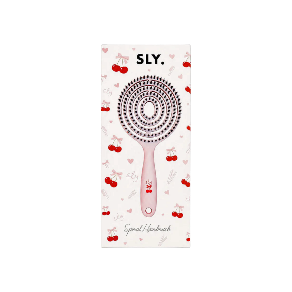 Cherry Spiral Hairbrush