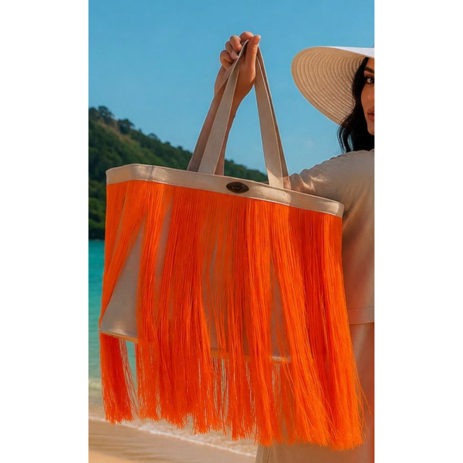 Victorian-Era Orange Cilia Bag