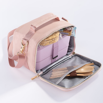 Prive Insulated Leather Lunch Bag