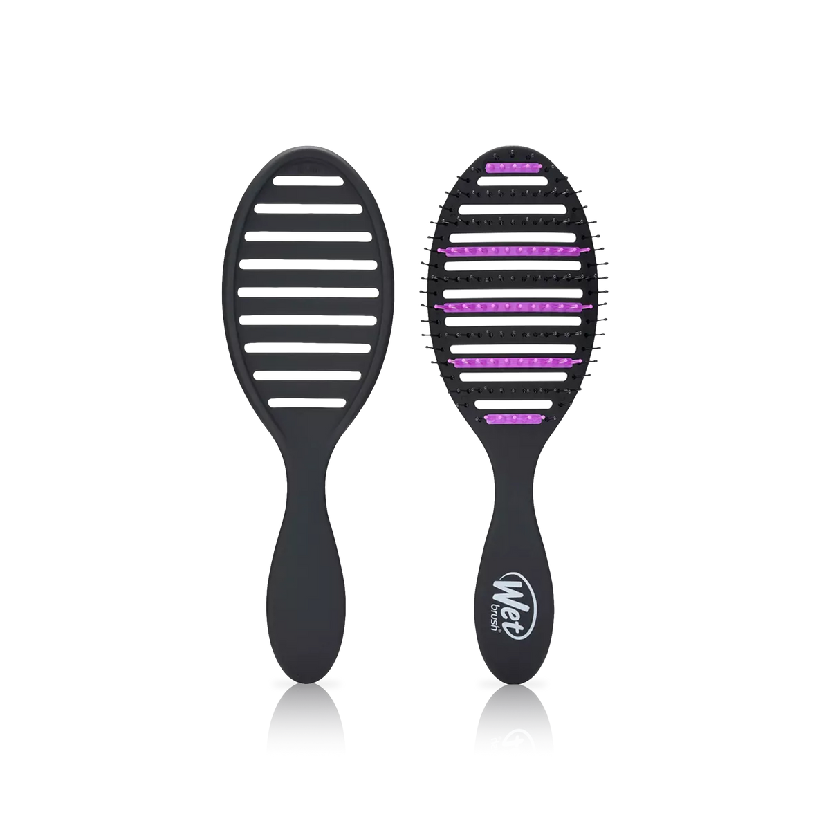 Charcoal Infused Speed Dry Hair Brush - Black & Purple