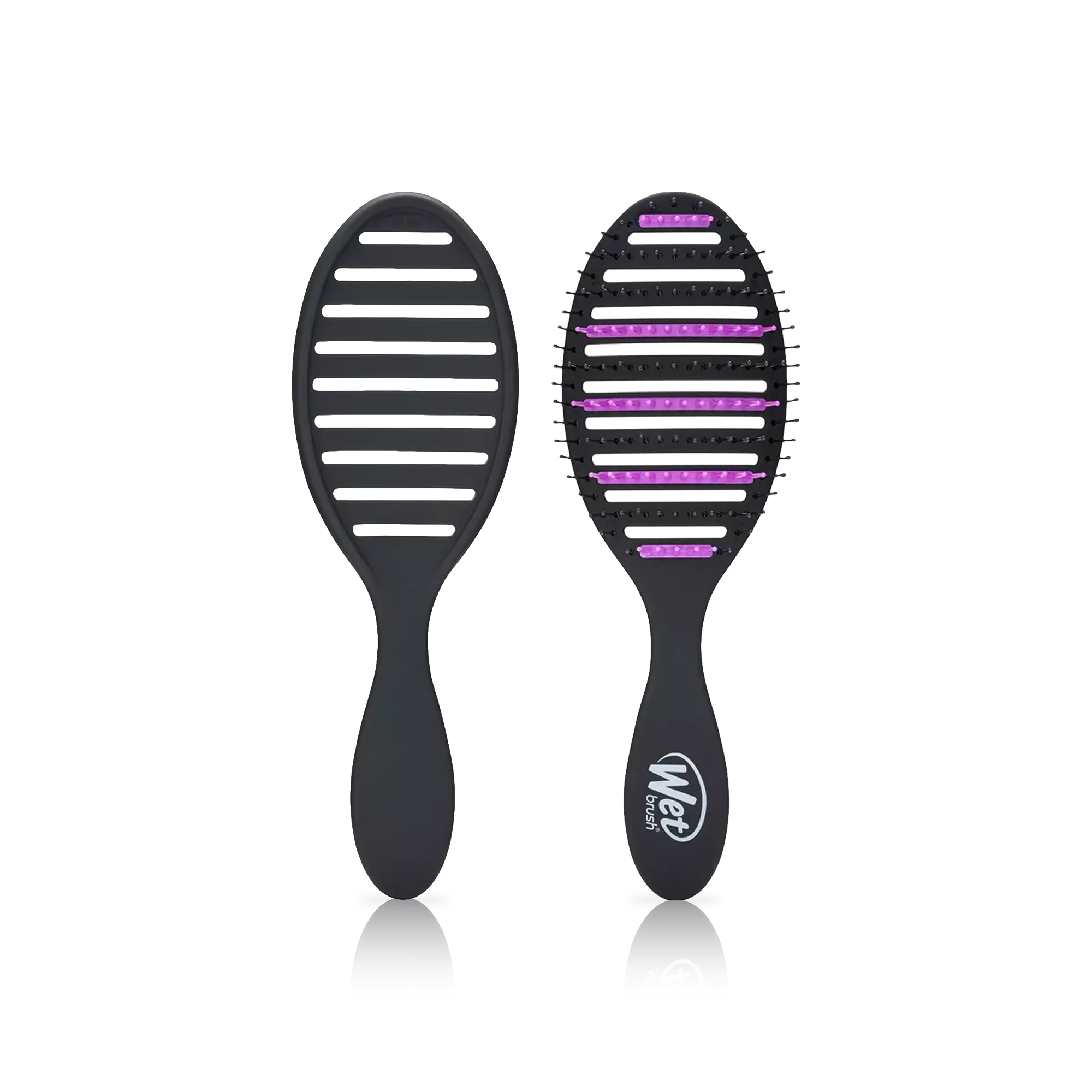 Charcoal Infused Speed Dry Hair Brush - Black &amp; Purple