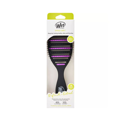 Charcoal Infused Speed Dry Hair Brush - Black &amp; Purple