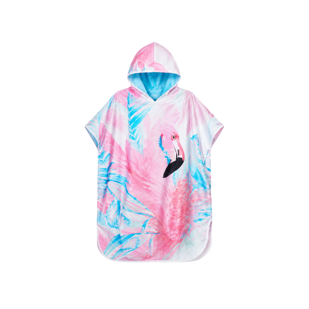 Flamingo Microfiber Beach Poncho