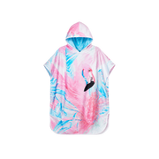 Flamingo Microfiber Beach Poncho