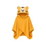 Kids Microfiber Hooded Poncho Towel – Tiger Design