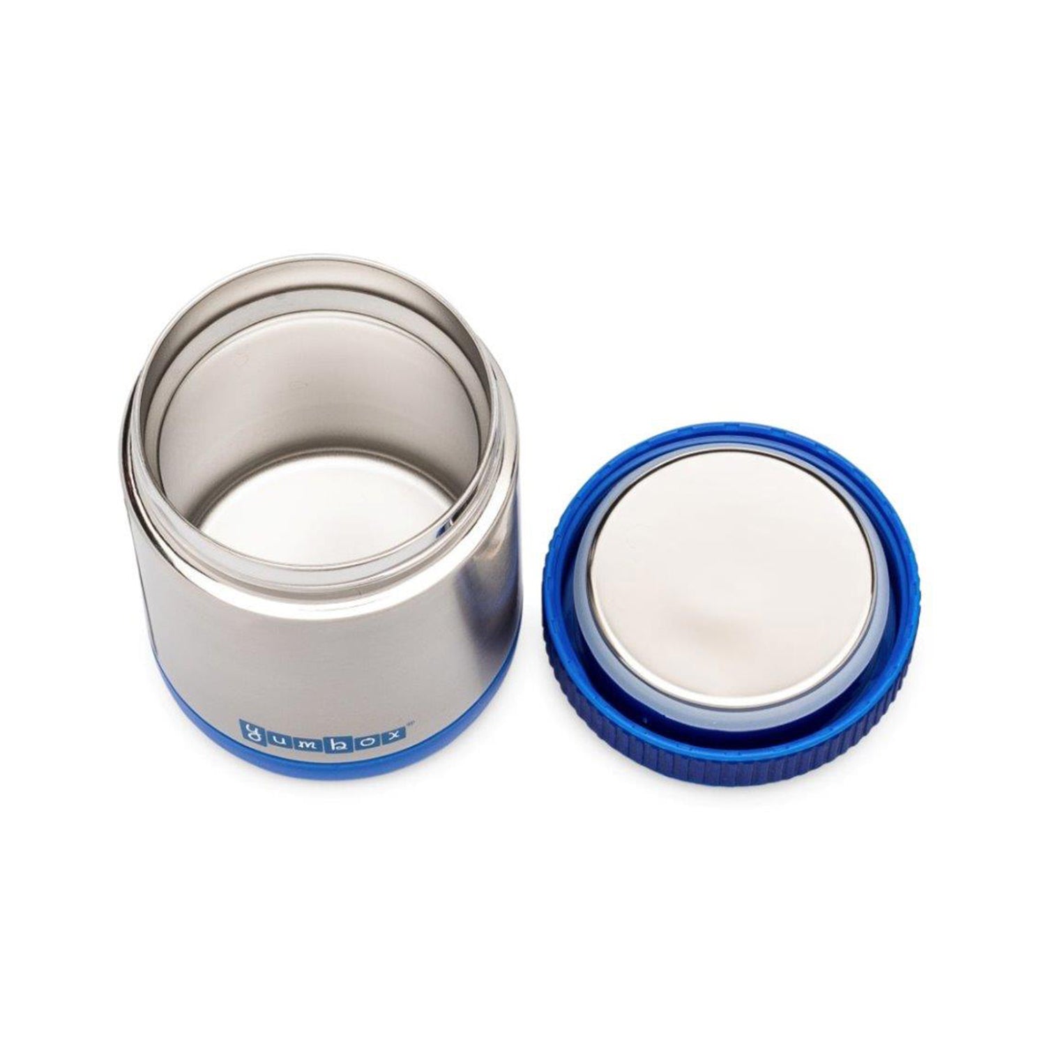 Blue Zuppa Food Jar with Spoon and Band