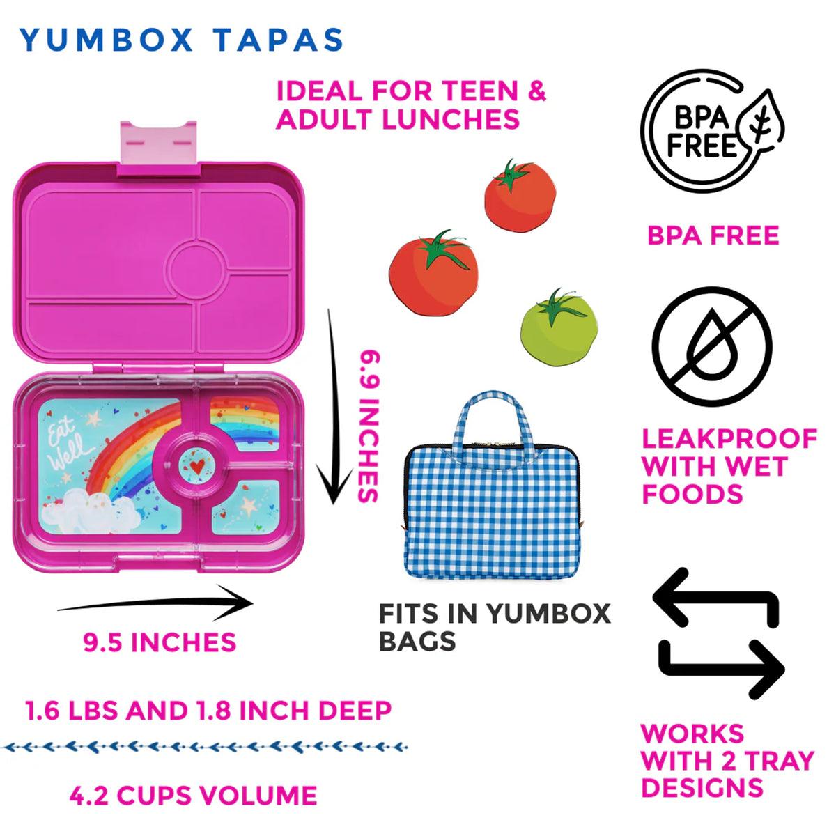 Malibu Purple - Rainbow Tapas Lunchbox
